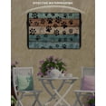thumbnail image 6 of Outdoor TV Cover 48 to 50 Inch Weatherproof, Black Dog Paw Print Waterproof TV Screen Protector for Outside Decor with Zipper and Pocket 48"L x 30"H , Rustic Turquise Brown Farmhouse Wood, 6 of 7