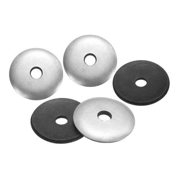 60Pack 1/4" x 1-3/16" Sealing Washers, 304 Stainless Steel  EPDM Bonded Neoprene Rubber Washers for Screws Bolts, Silver&Black