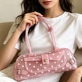 thumbnail image 4 of Women Polka Dot Jelly Shoulder Handbag, Mini Baguette Underarm Purse, Lightweight Waterproof Casual Small Handbag for Daily Shopping Dating Street Wear Multiple Candy Colors, 4 of 8