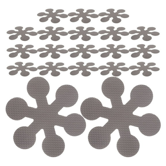 OFFIGAM 20pcs Tub Stickers Non Slip Grey PEVA Adhesive for Family Bathroom Use