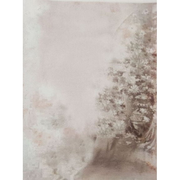 Silent Winter Designer Printed AIDA Fabric. Canvas for embroidery with an applied background KF-1241A