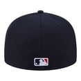 thumbnail image 4 of Men's New Era  Navy Atlanta Braves Hidden Hit 59FIFTY Fitted Hat, 4 of 5