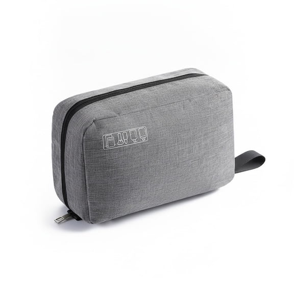 Polyester Travel Toiletry Bag with Zipper Closure and Internal Dividers