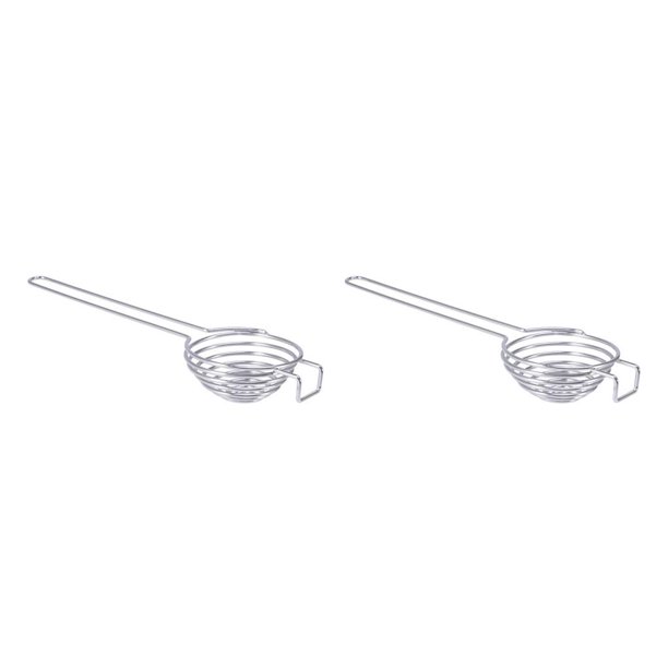 Kearding Separador de clara de huevo de acero inoxidable en espiral, separador de yema de huevo con herramienta de cocina de mango largo Type2 NO2 Kearding CBP254559