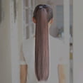 thumbnail image 3 of Kmxyo Tight Bandage High Temperature Fiber Long Straight Natural False Ponytail Wigs for Daily Wear, 3 of 8