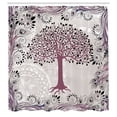 thumbnail image 2 of Ambesonne Nature Shower Curtain, Peacock Feathers Motif Tree, 69"Wx75"L, Mauve Taupe, 2 of 4