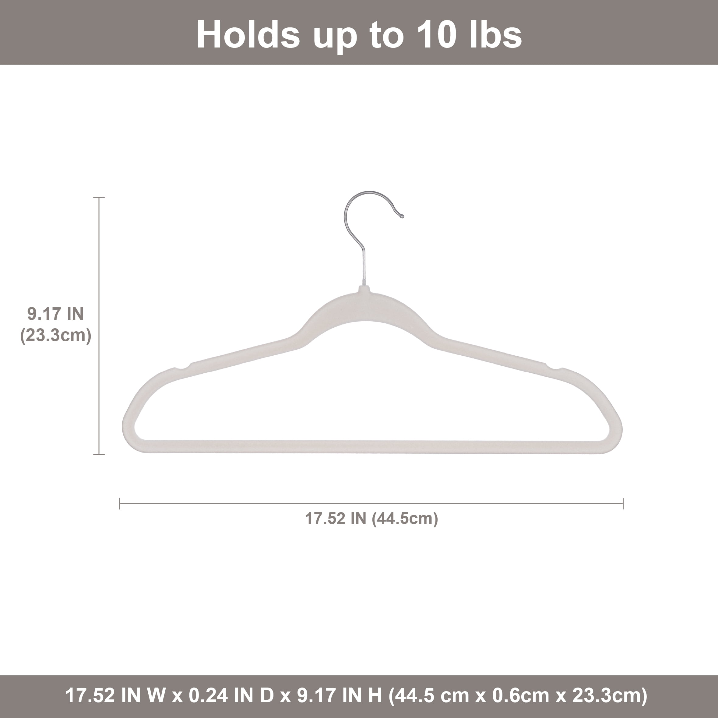 Better Homes & Gardens Ultra Slim Non-Slip Velvet Hangers, Beige, 30 pack