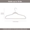 thumbnail image 2 of Better Homes & Gardens Beige Ultra Slim Velvet Non-Slip Clothes Hangers 30 Pack, 2 of 9