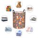 thumbnail image 4 of Balery Cute Little Fox Cesta de ropa redonda con asas, impermeable, independiente, para ropa, juguetes, dormitorio y familia-Medium, 4 of 6