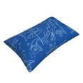 thumbnail image 5 of ZNDUO Rectangular Plush Cushion Cover, Cartoon Beach Graffiti Pattern Non-Pilling Hidden Zip Bedroom Sofa Pillowcases, 14"x20", 5 of 8