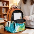 thumbnail image 4 of SCRAWLGOD Tie-Dye Print Multicolored School Backpack for Boys Girls Backpack for Kids Teens Elementary Middle School 17” Large Knapsack with Padded Strap, 4 of 7