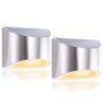 thumbnail image 1 of Luz Solar Para Jardín Al Aire Libre, Luz De Paso De Escalera, Luz De Pared De Acero Inoxidable Ip65, Luz De Pared Led Impermeable Para Valla, Puerta De Patio Trasero, Césped sonducket HA027152-02, 1 of 6