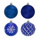 thumbnail image 1 of Esfera Navideña Grande IMAR 4 Diseños 20 Piezas 9cm Azul, 1 of 6