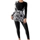 thumbnail image 2 of Trajes de baño tankini para mujer Traje de surf para mujer Conjunto de traje de baño ajustado y conservador con estampado digital de manga larga y pantalón largo, 2 of 8