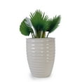 thumbnail image 2 of Noble House Alaric 21" Ceramic Flowerpot, Glossy Planter with Drainage Hole for Indoor Outdoor Use, Milk White, 2 of 8