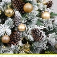 thumbnail image 4 of Esferas para árbol de navidad Artego set mix de 30 esferas = 10pz*8cm 20pz*6cm color Champagne * Línea Glitter 3 acabados glitter, brillante y cromada, para colgar Christmas ornaments, 4 of 7