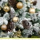 thumbnail image 4 of Esferas para árbol de navidad Artego set mix de 30 esferas = 10pz*8cm 20pz*6cm color Champagne * Línea Glitter 3 acabados glitter, brillante y cromada, para colgar Christmas ornaments, 4 of 7
