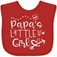 thumbnail image 3 of Inktastic Papa's Little Girl with Hearts Flower and Butterfly Girls Baby Bib, 3 of 4
