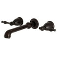 thumbnail image 2 of Kingston Brass  Naples 3-Hole Wall Mount Roman Tub Faucet Matte Black Matte, 2 of 5