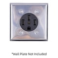 thumbnail image 3 of ENERGETIC 50A, 125/250V, NEMA 14-50R, Standard Size Thermoplastic PA Single Flush Mount, Industrial Receptacle Outlet, Black, 3-Pole, 4 Wire (1-Pack), 3 of 14