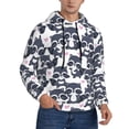 thumbnail image 2 of Kdxio Cartoon Raccoon Print Mens Casual Hooded Collar Drawstring Hoodies Pullover Sweatshirts Casual Long Sleeve Shirts-X-Large, 2 of 7
