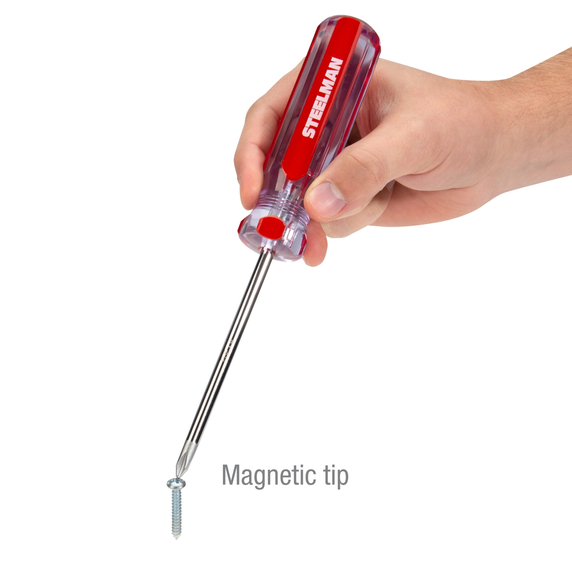 STEELMAN 42051 16-Piece Clear Handle Slotted and Phillips Head Screwdriver Set