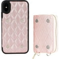thumbnail image 6 of Crossbody Detachable 2 in 1 Wallet Case for iPhone X and iPhone Xs,Crossbody Case with Zipper Card Holder Bag Wrist Strap Lanyard Purse Compatible with Apple iPhone X/XS 5.8 inch,Rosegold, 6 of 16