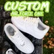 thumbnail image 5 of Ni&ke Custom Air Force 1 Blood Drip Splatter Red Black White Shoes Mens Womens, 5 of 6
