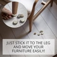 thumbnail image 7 of X-PROTECTOR Chair Sliders for Carpet - 40 PCS 1” Furniture Sliders - Move Furniture Easily, 7 of 7