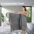 thumbnail image 3 of Smuge 4 Pack Oversized Bath Sheet Towels (35 x 70 in,Dark Gray) 600 GSM Ultra Soft Large Bath Towel Set Cozy Quick Dry Bathroom Towels Hotel Luxurious Towels, 3 of 9