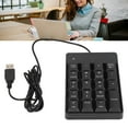 thumbnail image 1 of 19 Keys Wired Numeric Keypad, USB Number Pad Numeric Keyboard, Desktop External Number Keyboard For Notebook Computer PC, Plug And Play Black, 1 of 8