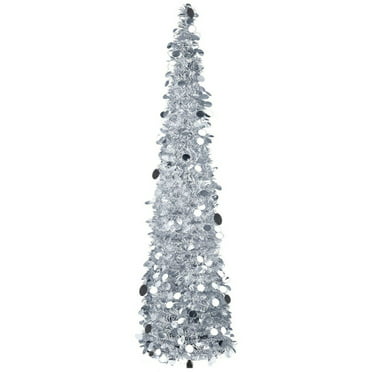 Spiral Colorful Sequin Tinsel Artificial Pencil Christmas Tree With ...