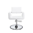 thumbnail image 2 of Beauty Salon Styling Chair ARON WHITE (A12) Square Wide Width Styling Chair Beauty Salon Furniture & Equipment, 2 of 4