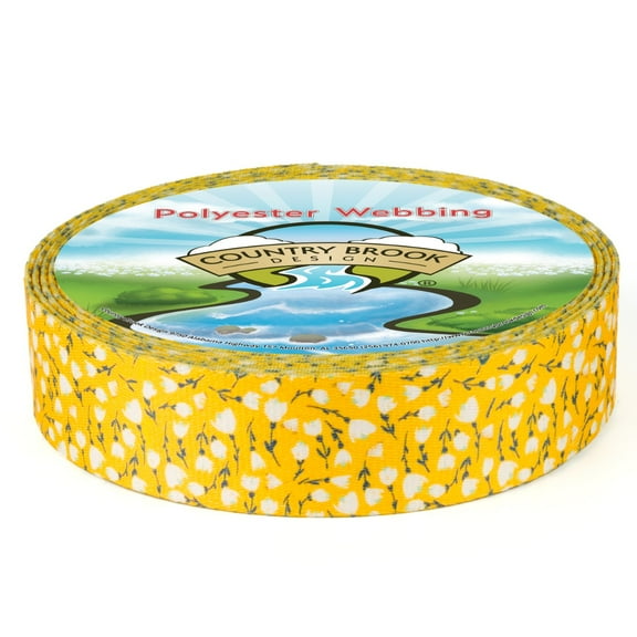 Country Brook Design® 1 inch Spring Cottagecore Polyester Webbing, 10 Yards