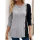 thumbnail image 3 of Sweaters Camisa De Manga Larga Acanalada Para Mujer Sueter, 3 of 5