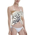 thumbnail image 4 of Disketp Tropical Leaves Women Swimsuit Cover Up Short Chiffon Summer Beach Sarong Bikini Wrap Skirt Bathing Suit, 4 of 7