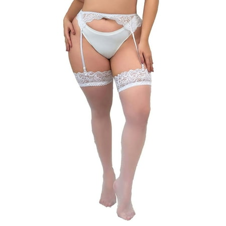 Gunia Lingerie for Women Lace Mesh Stockings Seductive Pantyhose Underwear for Honeymoon Wedding Night