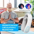 thumbnail image 4 of Portable TENS Neck Massager with Heat, 10 Modes & 15 Intensities, Heated Neck Massager for Pain Relief with Wireless Remote, White, 4 of 8