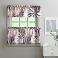 thumbnail image 2 of Island Inspired Kitchen Curtains 3 Piece Set with Palm Leaf and Hibiscus Flowers, 27.5x24 Inch Polyester Window Drapes, 2 of 6