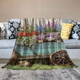 thumbnail image 2 of Pratyus Flowers Throw Blanket Flannel for Bed Couch Sofa Lightweight Soft All Seasons 50x60in, 2 of 6