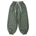 thumbnail image 3 of TiaoBug Girls Harem Pants Summer Print Smocked Waisted Loose Pants Dance Sports Palazzo Yoga Trousers Type C 9-10, 3 of 7