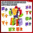 thumbnail image 3 of Joyfy S.T.E.M. Alphabots Transforming Alphabet Letter Robots – Educational Toy Set for Kids, 26 PCS, Build 3 Giant Robots, 3 of 9