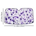 thumbnail image 6 of Awypu Purple White Splattered Paint Drops Minimalistic Front Window Sun Shade for Car 51.18*27.59 in, 6 of 7