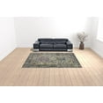 thumbnail image 2 of HomeRoots 531533 9 x 12 ft. Gray Floral Power Loom Rectangle Area Rug, 2 of 5