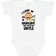 thumbnail image 3 of Inktastic Monkey I Love Hanging out with My Uncle Boys or Girls Baby Bodysuit, 3 of 5