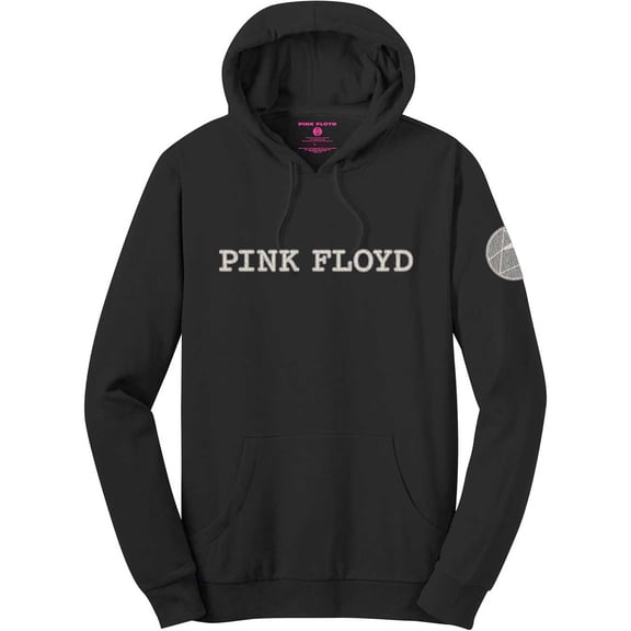 Pink Floyd Unisex Pullover Hoodie Sweatshirt Logo & Prism (Applique Motifs) (Small)