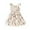 Beige, variant on REDARER Toddler Girls' Watercolor Floral Flutter Sleeve Dress with Smocked Waist Summer Beach Sundress,3-4 Years