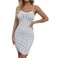 thumbnail image 1 of Vestido De Tirantes Sexy Camis Tube Top Dress Floral Printed V-Neck Slim Women Hip Wrap Falda (XS) Cgtredaw Para estrenar, 1 of 1