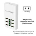 thumbnail image 1 of 6 Ports Hub 30W Wall Socket Dock Fast Charging Extension Smart 6A Power Adapter Mobile Phone Tablet USB Charger, 1 of 2