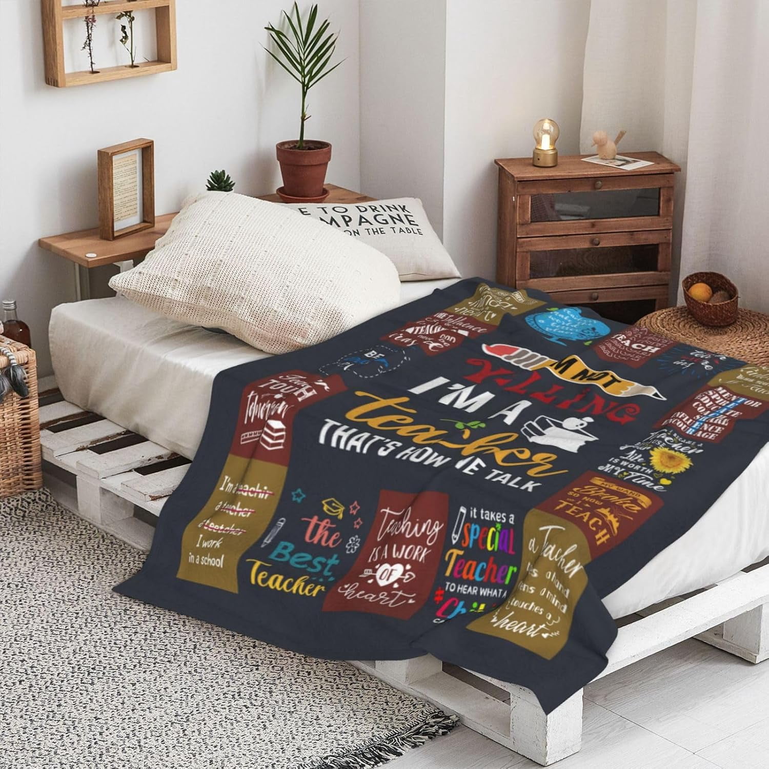 Christmas Teacher Gifts for Women, Xmas Gifts for Teachers Women, Teacher Appreciation Gifts, Best Teachers Birthday Retirement Gifts, Gifts for Teacher from Student Blanket 50X60 Inch